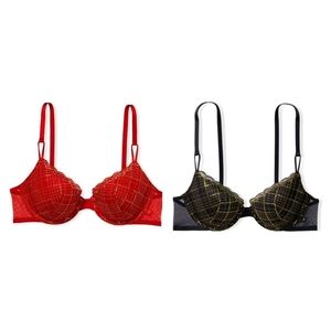 2 NEW VS Sexy Tee Lightly-Lined Demi Bra